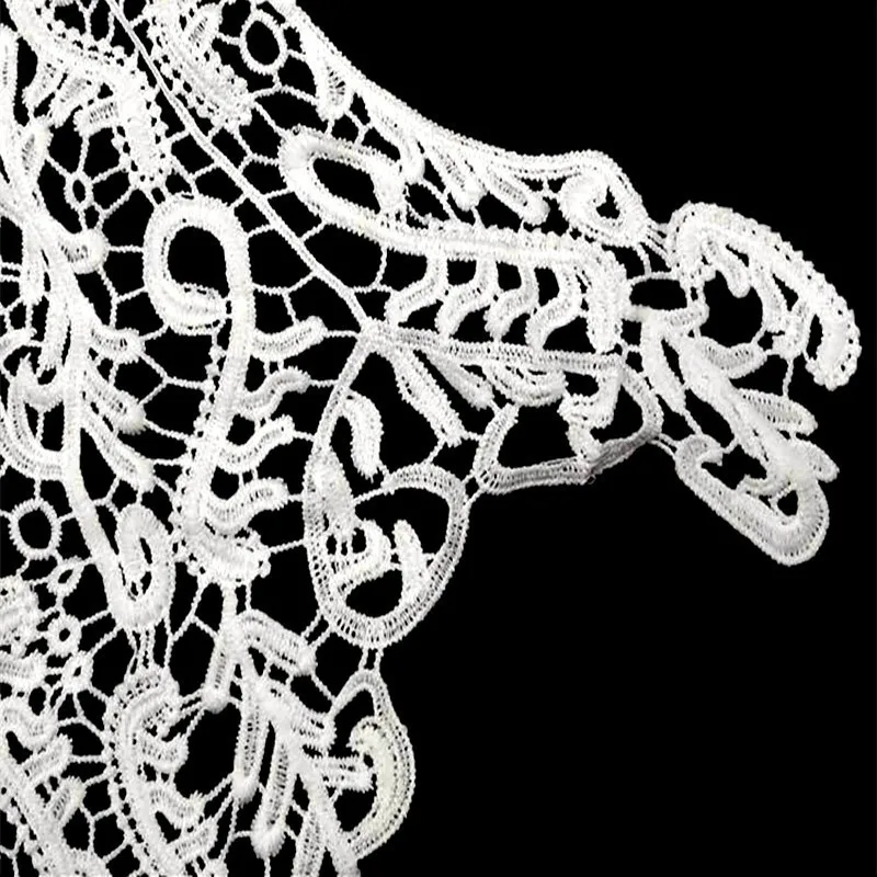 3d хлопок белая кружевная ткань воротник для рукоделия вышивка Venise кружевная ткань аппликация из гипюра Diy ремесло для шитья платья