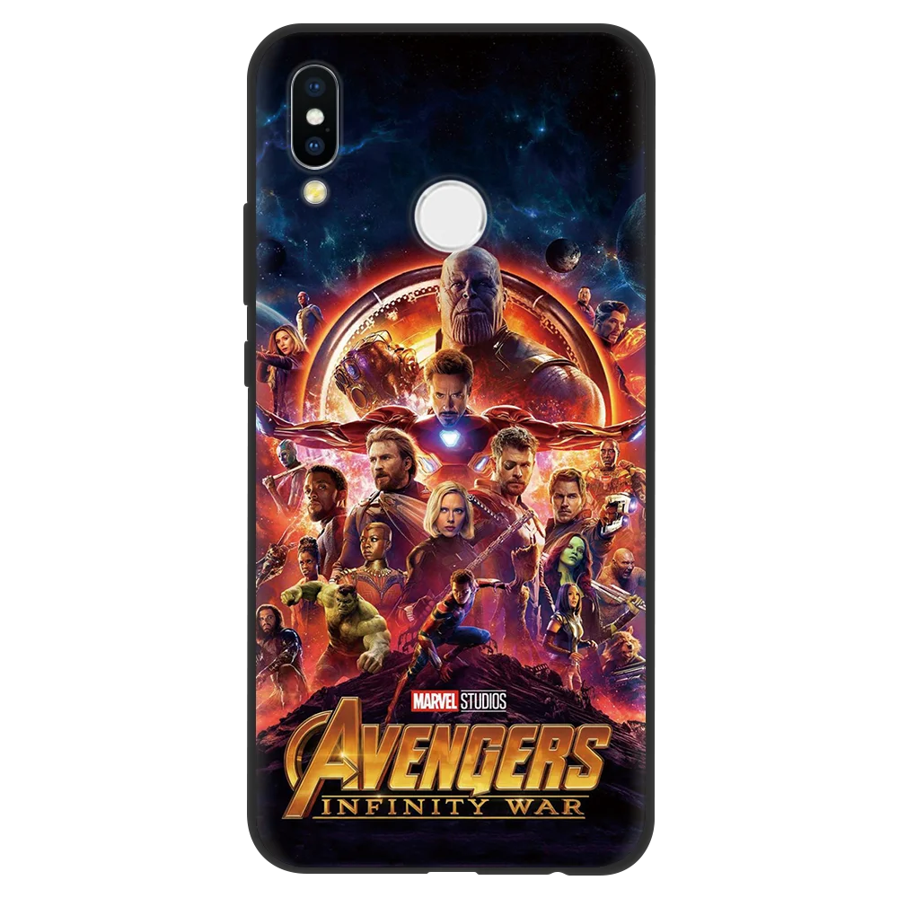 Мягкий ТПУ чехол Marvel черного цвета для huawei P30 mate 20 10 P20 P8 P9 P10 Lite Mini Pro Honor 8X10 Play P Smart чехол Fundas