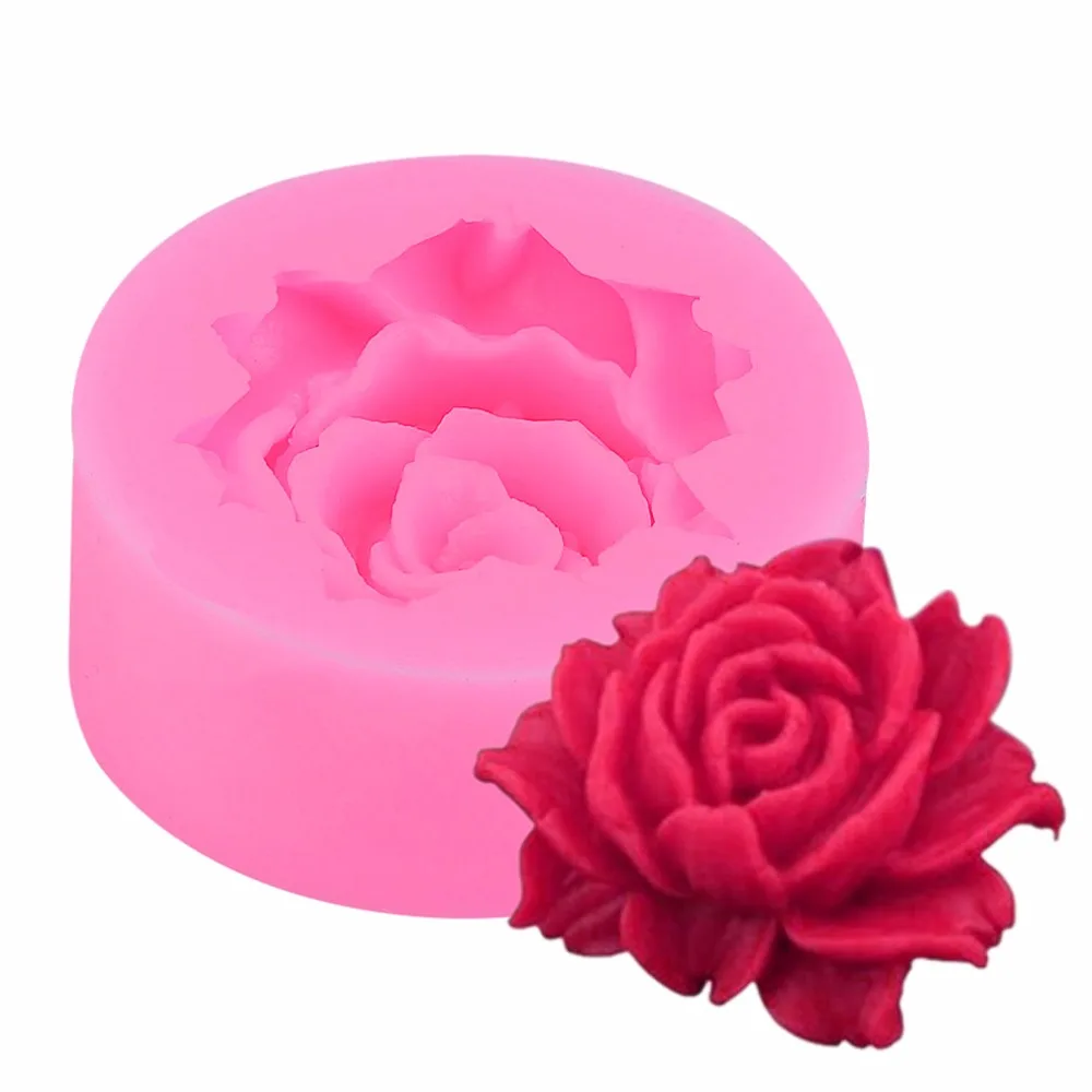 

Home Use Creative DIY 3D Rose Flower Silicone Mold Gum Paste Fondant Cake Decorating Sugar Craft Baking Tools Silicone Tools