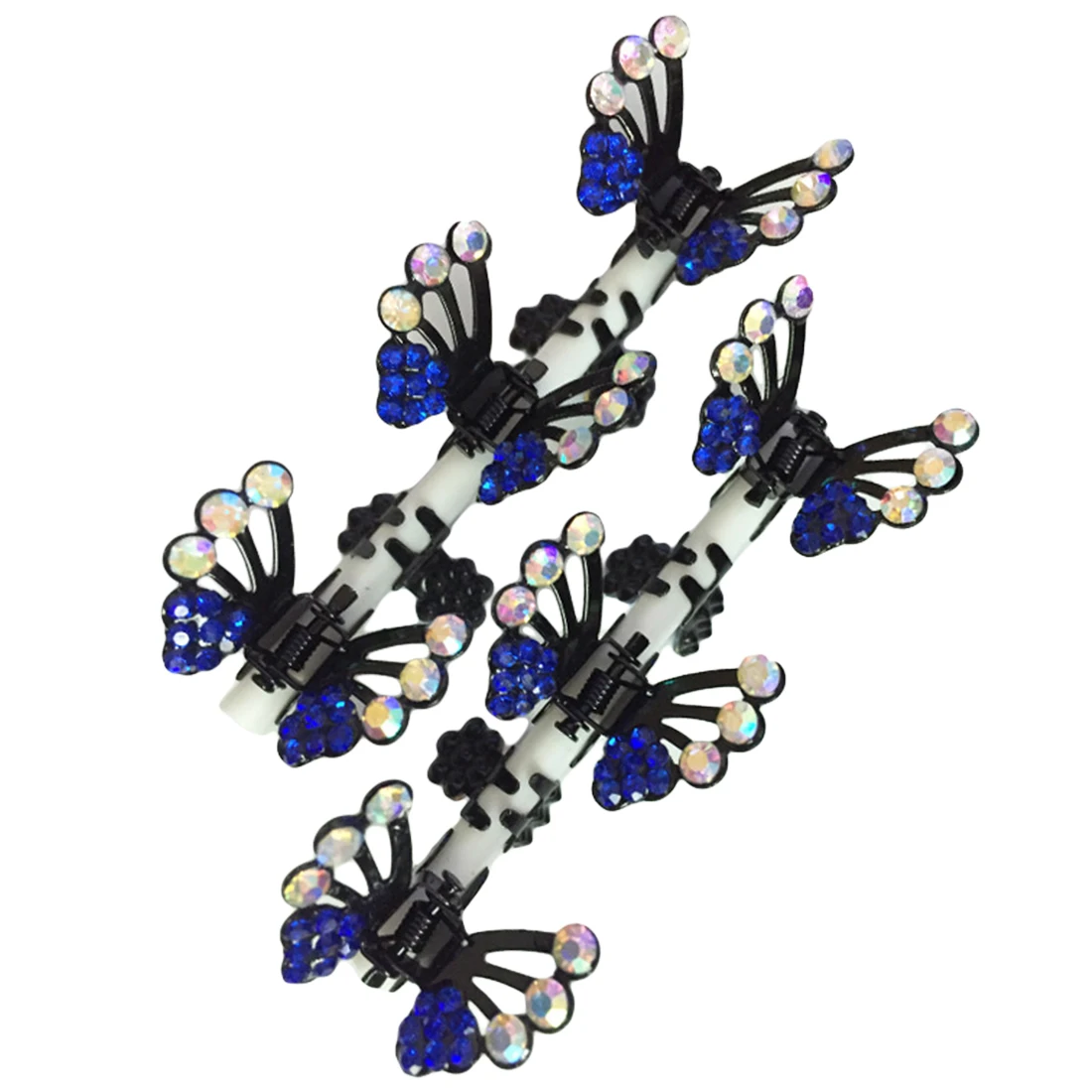 6 шт./лот бабочка Форма коготь волос заколки мини-аксессуар для волос зажим для волос для девочек Искусственный горный хрусталь дамы Для