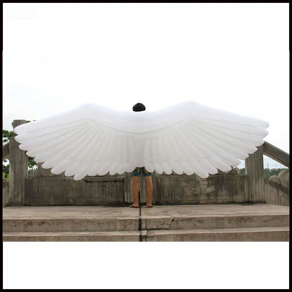 

Free shipment length 4m New product inflatable model oxford cloth white large angel wing inflatable wing/inflatable model