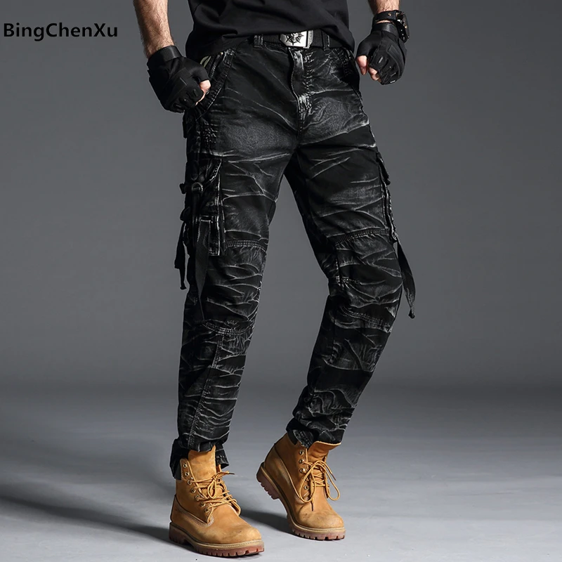 

Tactical Military Camouflage Pants Men Cargo Pants Men Combat Army Pant Cotton Many Pockets Flexible Man Casual Trousers 4997
