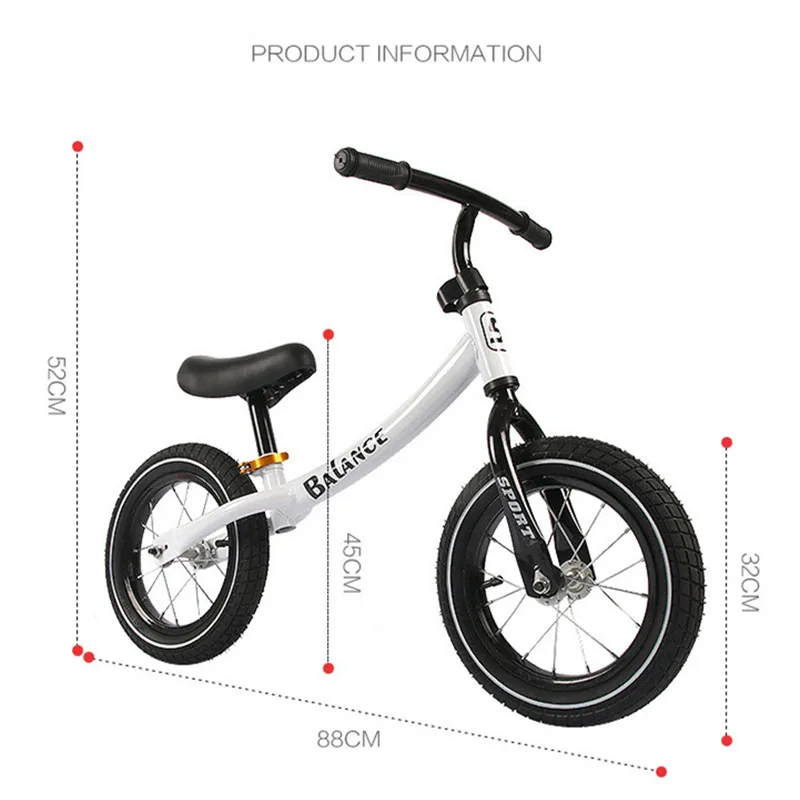Excellent 2019 hot For Gift Children Balance Car 2-6-Year-Old nan nv Children Scooter 12-Inch No Foot Yo Walker 4