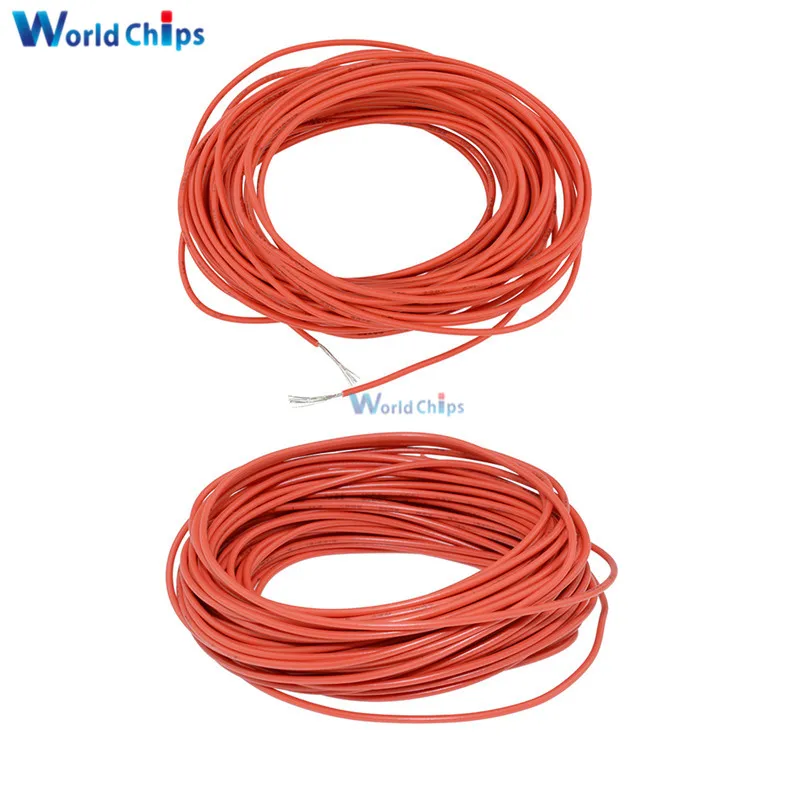 

10M Red UL-1007 24AWG Hook-up Wire 80C / 300V Cord DIY Electrical