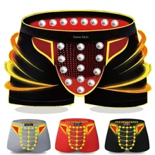 Megnetic, нижнее белье, мужские боксеры, шорты, u-образная выпуклость, дышащие, с мешочком, мужские s боксеры, трусы, терапия, ледяной шелк, трусы, синий, серый