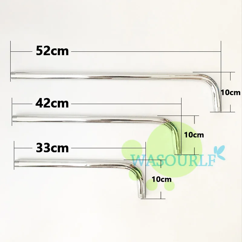 WASOURLF 52/42/33 см дождевая душевая труба настенная душевая рукоятка с хромированным покрытием из нержавеющей стали душевой шланг