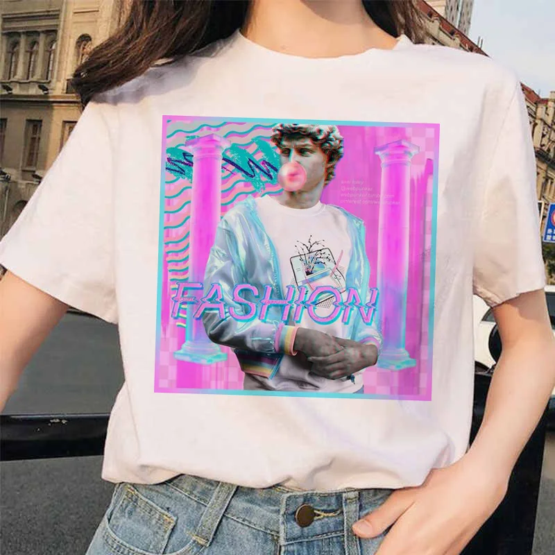 Vaporwave рубашки ulzzang Grunge Tumblr графическая Футболка harajuku Эстетическая Винтажная футболка корейский стиль 90s одежда футболка - Цвет: 5385