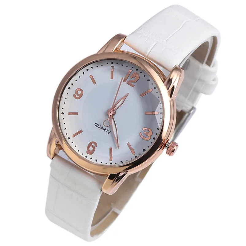 Casual Women Watches Bracelet Watch Ladies leather band alloy Analog Quartz Round Wrist Watch clock Relogio Masculino Y19 (8)