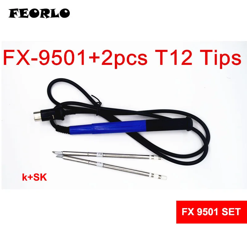 FEORLO паяльник 220 в 70 Вт для T12 FX 9501 паяльная ручка наконечники паяльника