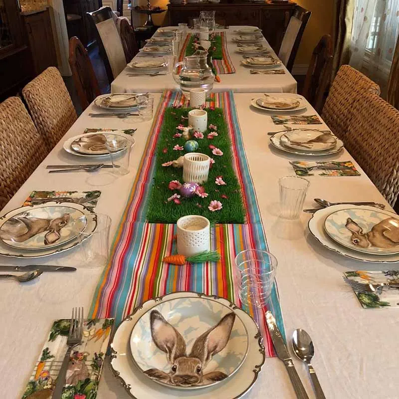 Grass flower Table Runner wedding baby shower kids birthday party Easter Christmas Anniversary centerpieces tabletop Decoration