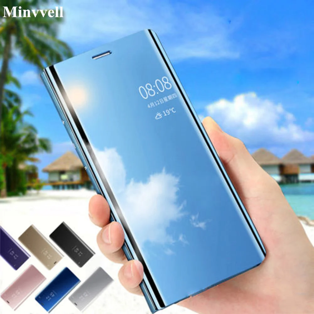Прозрачный зеркальный умный чехол для Xiaomi Redmi 4X 5 Plus Note 3 4 5A mi A1 A2 MIX 2 чехлы с