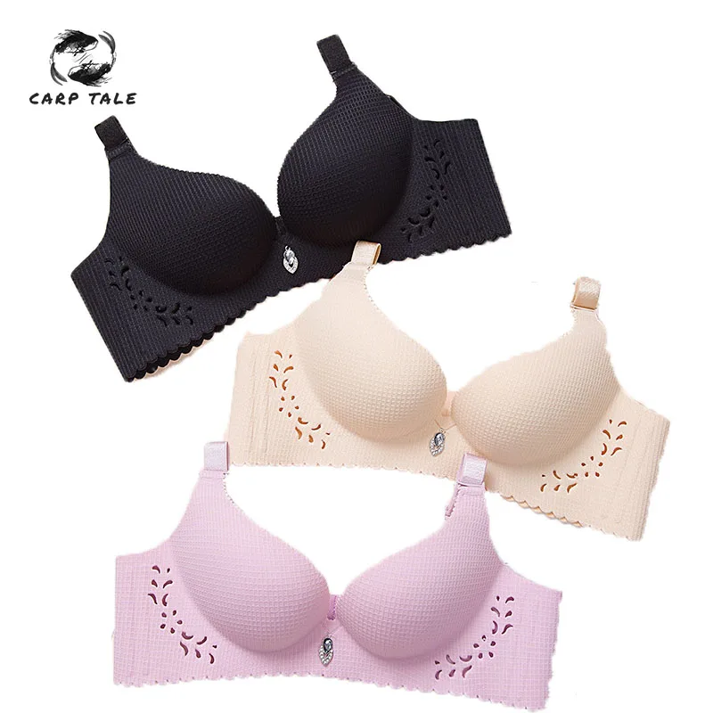

Sexy Bras For Women Push Up Lingerie Seamless Bra Wire Free CARP TALE Backless Intimates Female Underwear