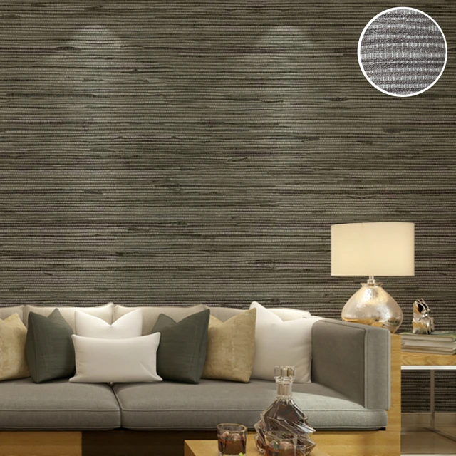 Online Clic Style Rustic Embossed Vinyl Textured Faux Clic Style Rustic Embossed Vinyl Textured Faux Grcloth Wallpaper Modern Solid Wall Paper For Bedroom Decor Roll 10m