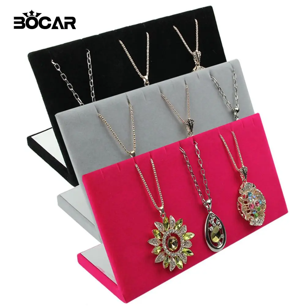 New Style Item Velvet Material Necklace Display Plate L Necklace Rack
