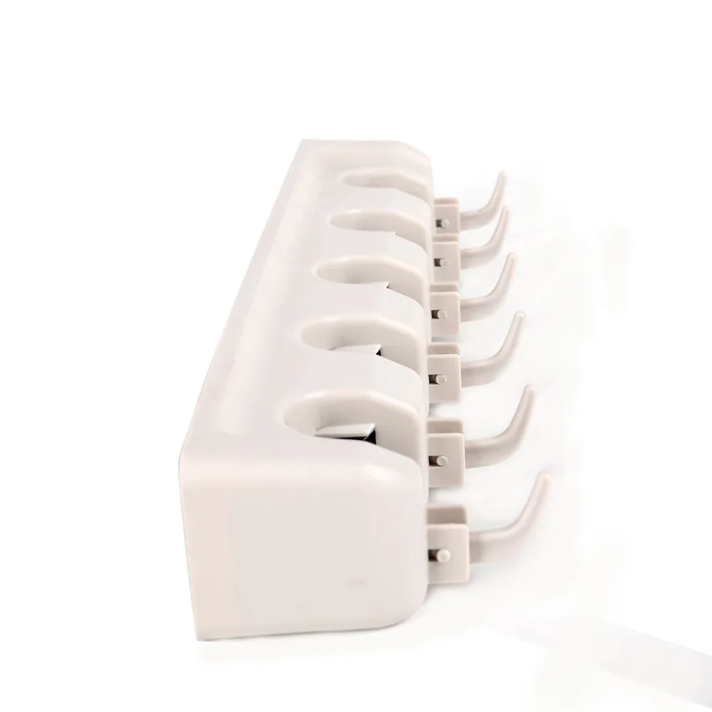 Soporte de fijacion mural para ordenar utensilios de limpieza y Jardinería (5 cajas/6 ganchos) CL10945