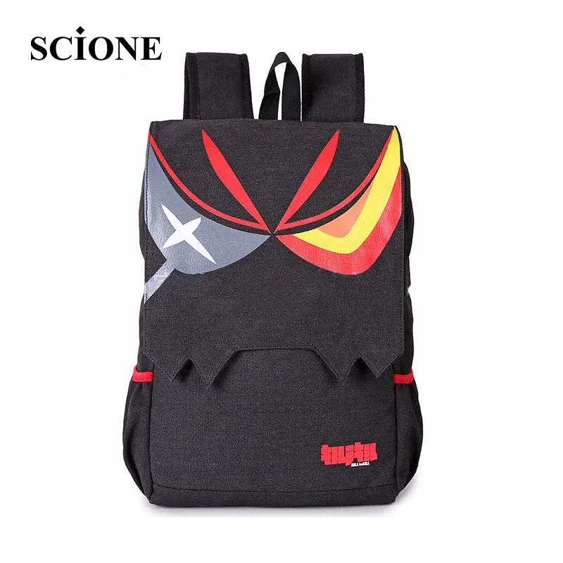 Cartoon Manga KILL la KILL Anime Matoi Ryuuko Backpacks Black Large Capacity Men And Women Ourdoor