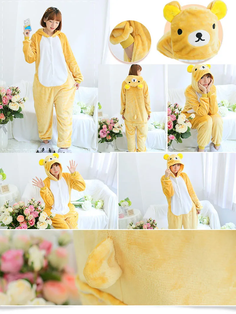 Flannel Unicorn Onesies for Women Pajamas New Winter Animal Cat Pyjamas Adult onesies Cosplay Pikachu Flannel Sleepwear