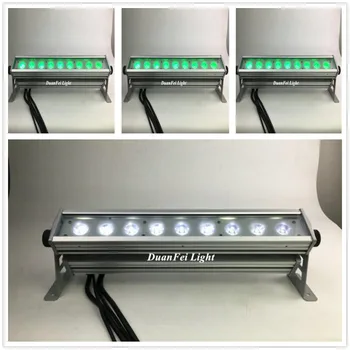 

12pcz outdoor led wash bar 9x10w led rgbw wall washer light waterproof strobe light bar