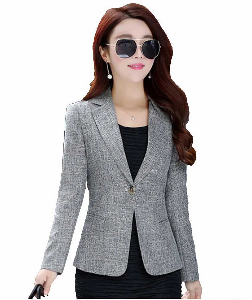 Blazer Feminino Manga Longa Real Hot Sale Vadim Flying Roc 2019 Woman Slim Blazer Casual Women Feminino Office Lady Jacket Suit