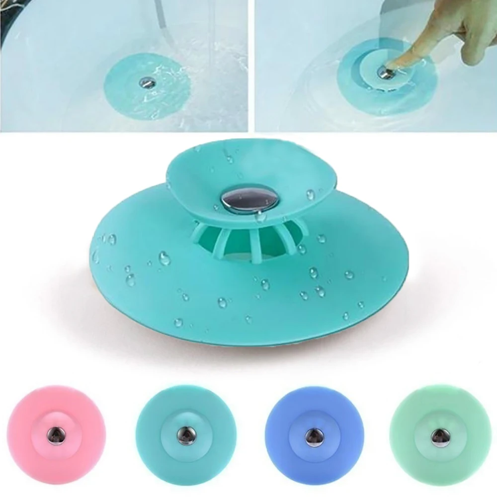 

2 IN 1 Sink Strainer Fliter Stopper Floor Drain Hair Catcher Bathtub Plug Bathroom Stopper Shower Floor Water Laundry Bathroom