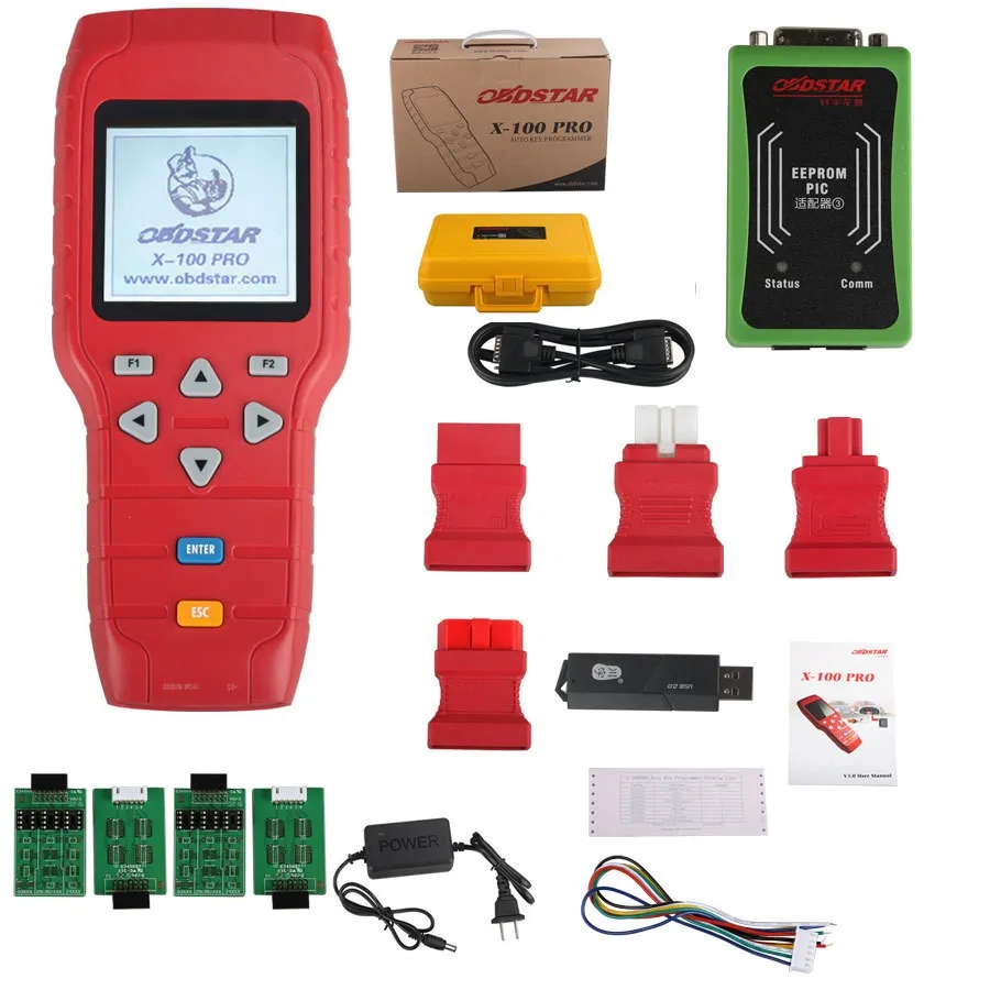 OBDSTAR X100 PRO C+D+E model Key Programmer with EEprom Adapter+IMMOBILISER+Odometer Adjustment better than X-100 PROS |
