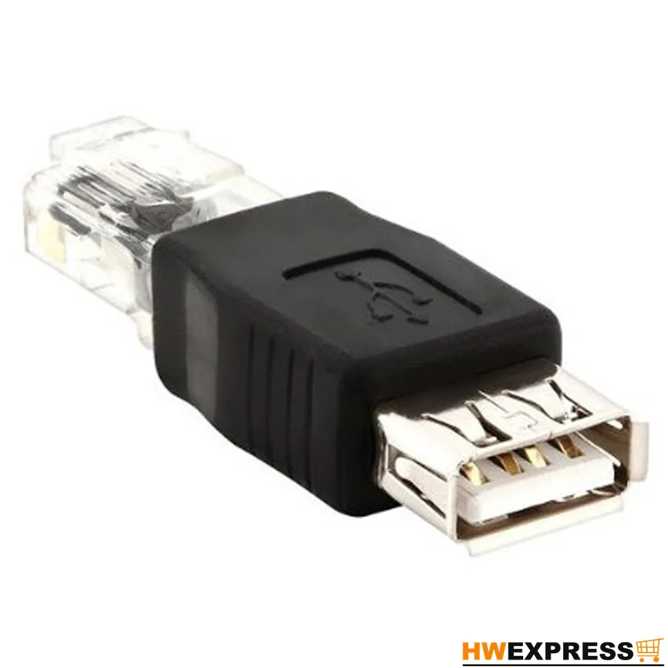 

USB Type A to RJ45 Adapter F/M, Black