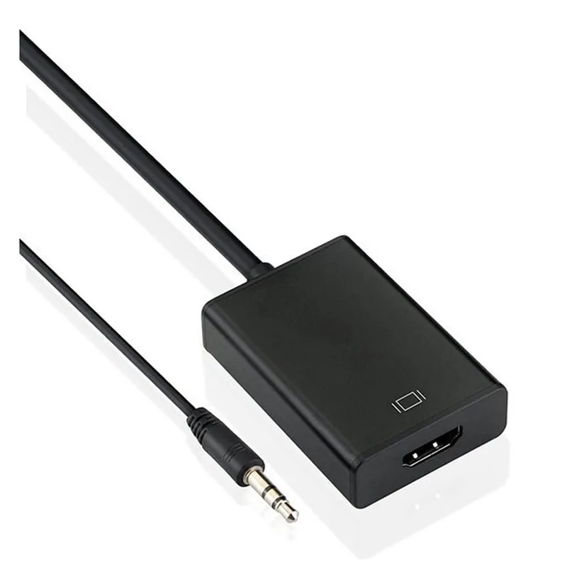 VGA Аудио, преобразование HDMI адаптер настольный компьютер, ноутбук, dvd-плеер, VGA вход сигнала, плеер, черный