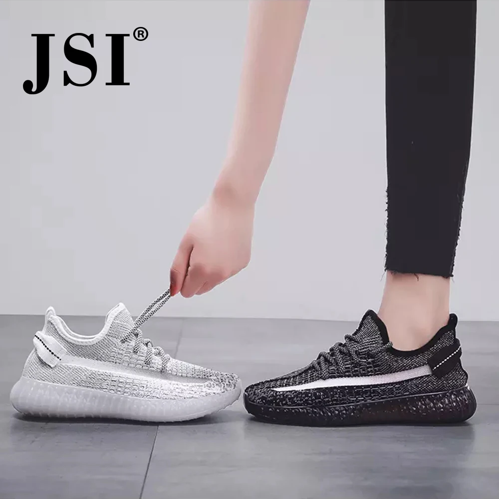 

JSI New Fashion Movement Mesh Ladies Sneakers Basic Lace-Up Round Toe Shoes Spring Autumn Casual Breathable Women Sneakers JO60