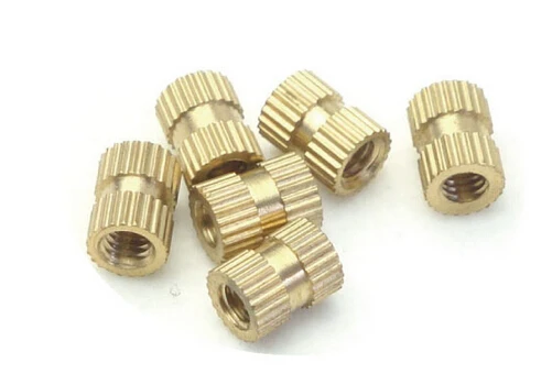 

100PCS M3*10*5 MM Copper inserts Injection nut embedded parts copper knurl nut