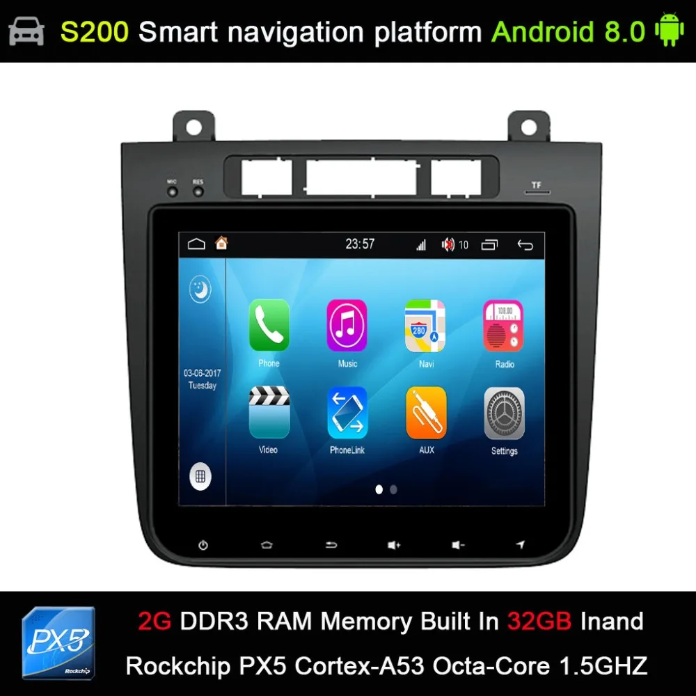 

Android 8.0 system PX5 Octa 8-Core CPU 2G Ram 32GB Rom Car DVD Radio GPS Navigation for Volkswagen VW Touareg 2011-2014