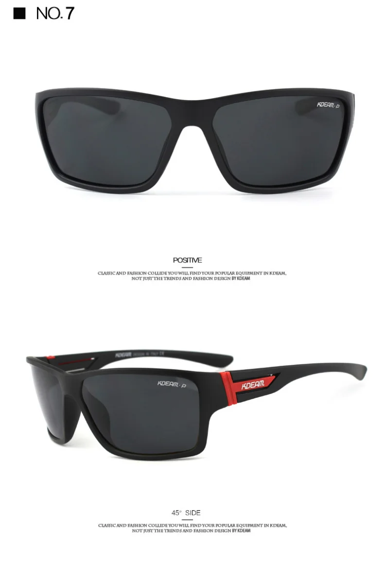 KDEAM, уличные поляризационные солнцезащитные очки, мужские, спортивный стиль, солнцезащитные очки, высокое качество, Полароид, линзы, очки, модные, оттенки, мужские, Gafas XH12