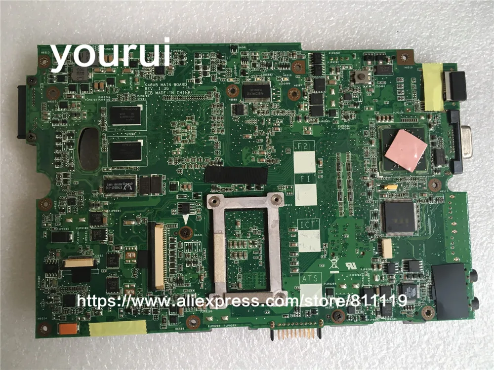 Материнская плата yourui для ноутбука asus материнская K40AB K40AD K40AF K50AB K50AD K50AF с 2007 ЦП или