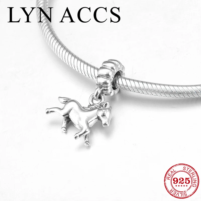 

12 Chinese Zodiac horse 925 Sterling Silver DIY gift fine Charm Pendant Beads Fit Original Pandora Charm Bracelet Jewelry making