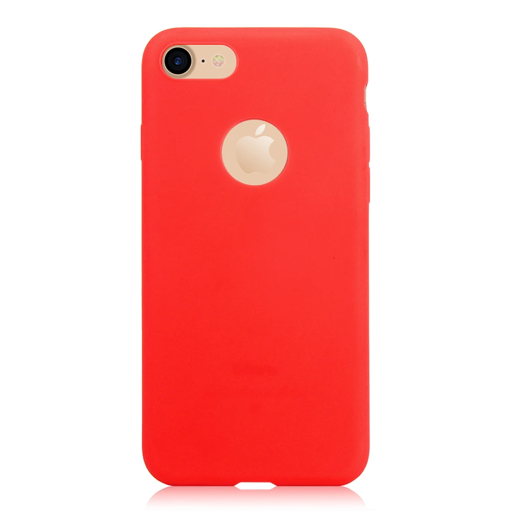 8 шт./лот, однотонный матовый чехол для iPhone 6S 7 8+ 5S, мягкий силиконовый чехол карамельного цвета для iPhone 11 XR XS Max, гелевая накладка на заднюю панель - Цвет: Red-8 pieces
