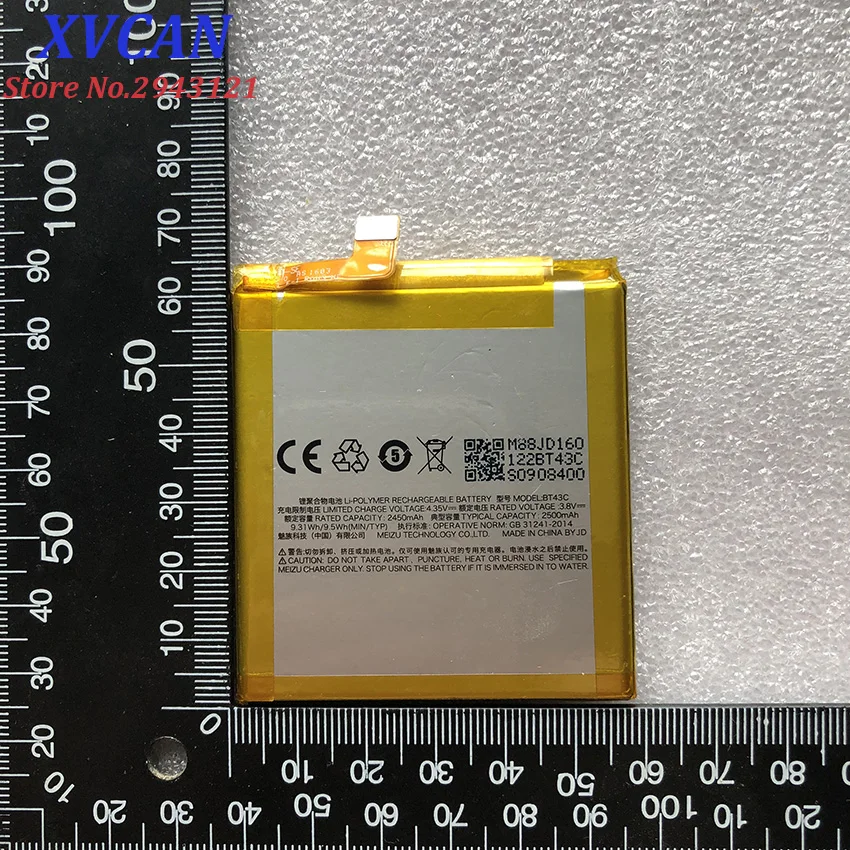 

Meizu M2 mini Battery New High Quality BT43C 2450mAh Battery Parts Replacement for Meizu M2 mini Smart Phone