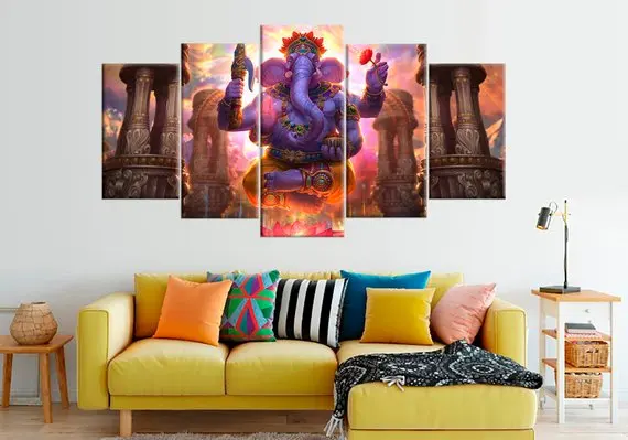 Наборы для алмазной живописи Lord Ganesha Wall Art 5 шт. The God of Success вышивка крестиком с бриллиантами полный дисплей новый год