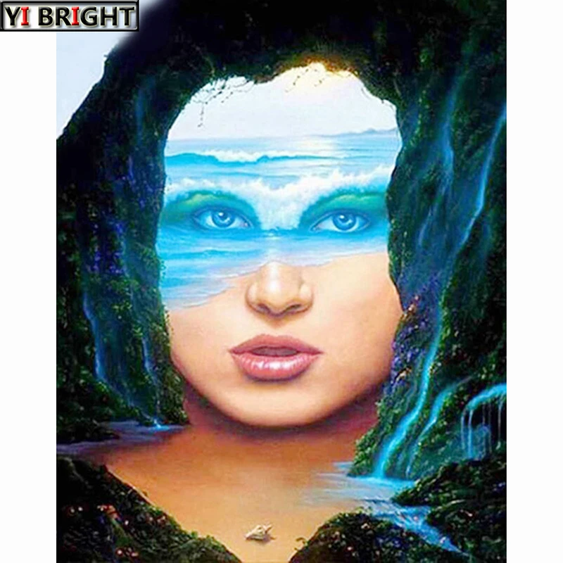 

NEW Full Square/Round Drill Rhinestone Cave Beauty Cross Stitch Diamond 5D DIY Diamond Painting Embroidery Christmas Gift
