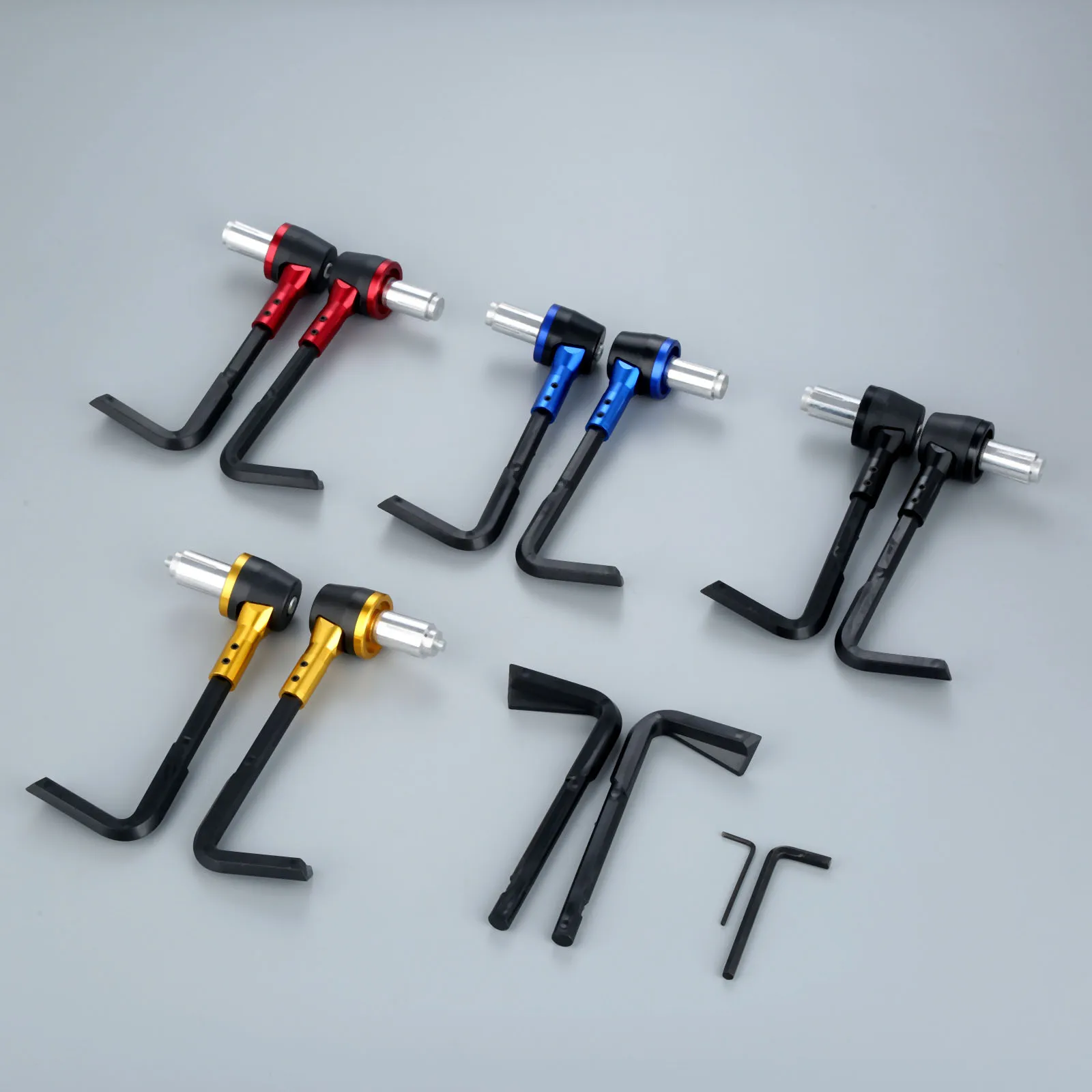 

2Pcs 7/8in Handlebar Motorcycle Aluminum Motorcycle Brake Clutch Lever Protector Hand Guards Brush Falling Protection