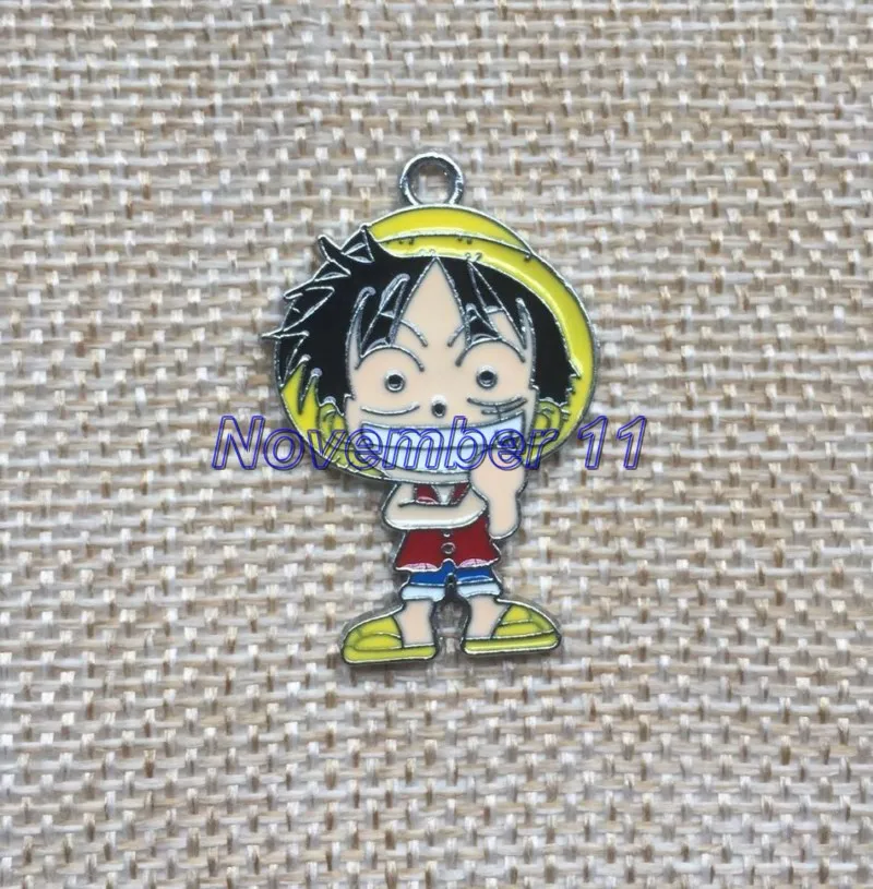 50Pcs cartoon Japanese anime Enamel Metal Charms Pendant Earrings