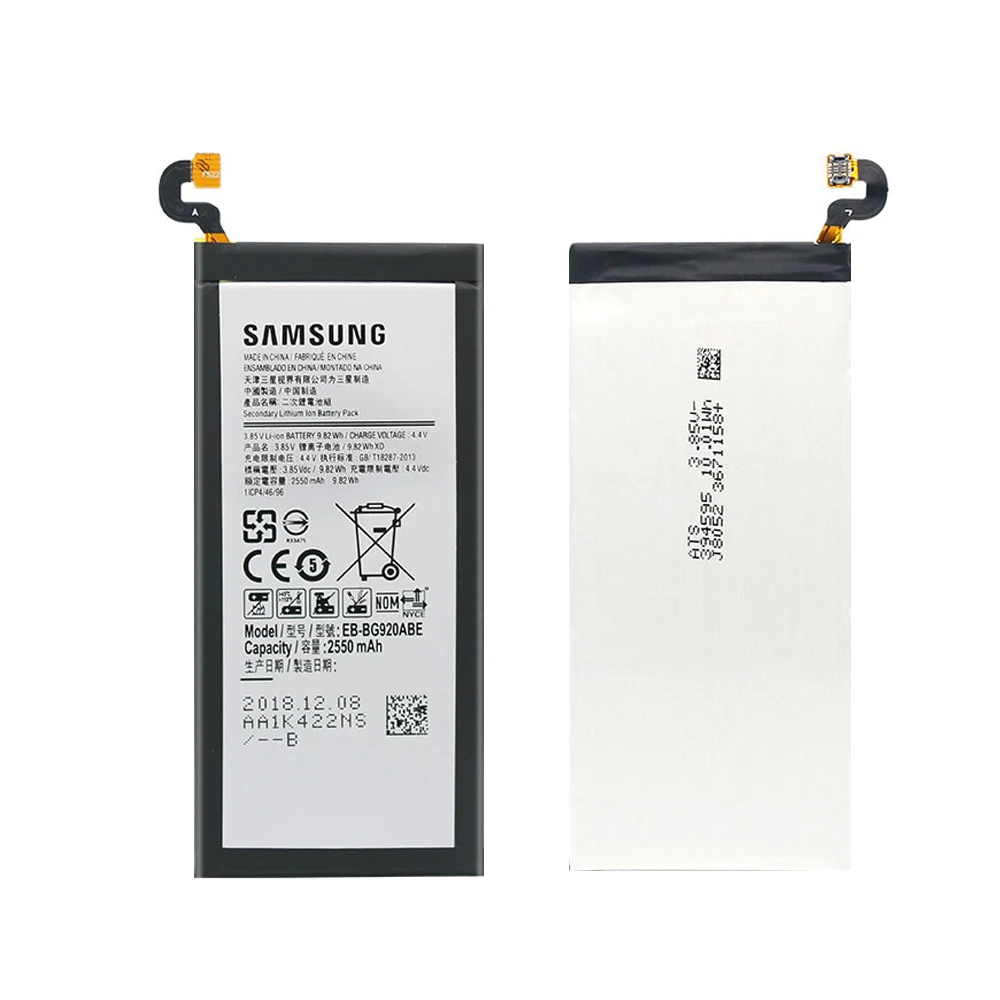 Батарея EB-BG920ABE для samsung Galaxy S6 SM-G920 G920F G920i G920A G920V G9200 G9208 G9209 2550 мАч батарея Akku