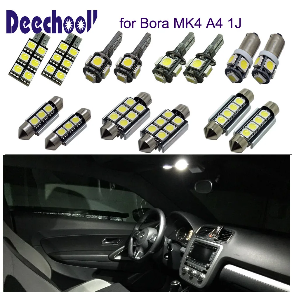 Deechooll 10 шт. Автомобильные светодиодные лампы для VW Bora MK4 A4 1J 98 06 белый интерьер