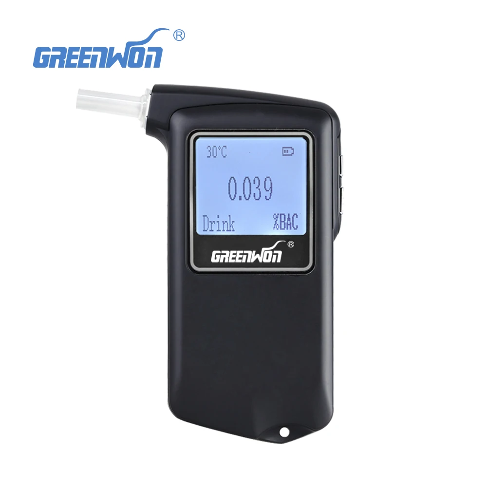 Новый Высокоточный Профессиональный полицейский цифровой алкотестер Greenwon