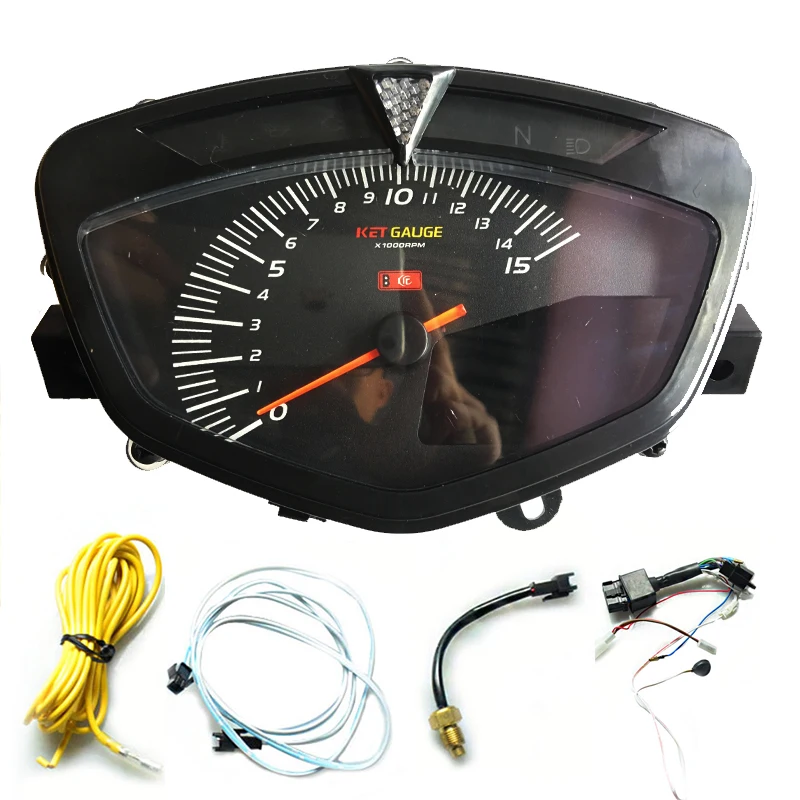 Семицветный экран мотоцикл спидометр ЖК цифровой с двухдиапазонный одометр