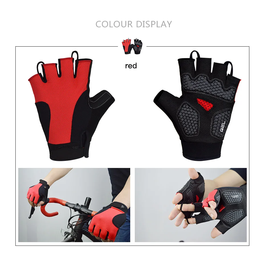 Перчатки для велоспорта Darevie с защитой от ультрафиолета, перчатки для велоспорта MTB, перчатки для велоспорта на полпальца, мужские Противоскользящие гелевые мягкие противоударные велосипедные перчатки