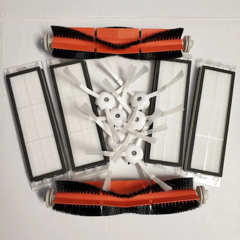 Koop 6 * kant borstel + 4 * HEPA filter 2 * belangrijkste borstel geschikt voor xiaomi vacu uuml;m 2 roborock s50 xiaomi roborock Xiaomi Mi Robot