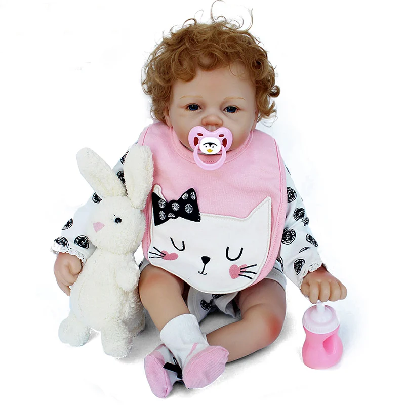 

53cm Silicone Reborn Baby Doll Toy Lifelike Real Touch Baby-Reborn 22inch toy reborn adorable toddlers kids birthday gifts toy
