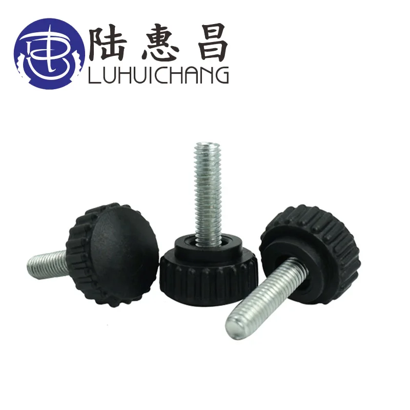 Luhuichang 10 шт. M4 M5 M6 16# черный пластиковый затягивающийся Винт С Накаткой ручной винт