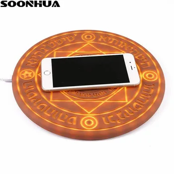 

SOONHUA 10W Fashion Magic Array Wireless Charger for Samsung Galaxy S8 S9 USB Qi Fast Wireless Charging Pad For iPhone XS Max X