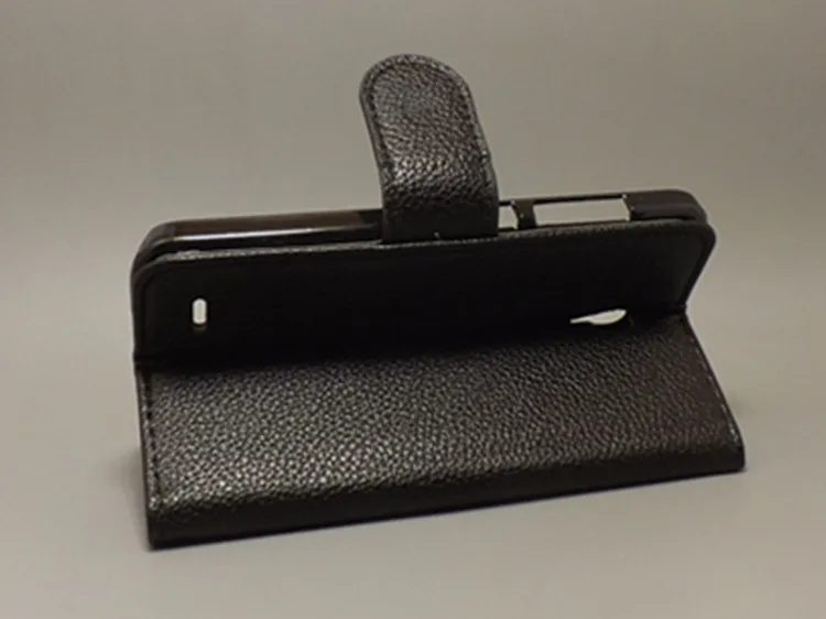 

for Alcatel One Touch Pop 2 5" 7043A 7043Y 7043K 7044 Litchi leather case stand function for with 2 Card Holder and pouch slot