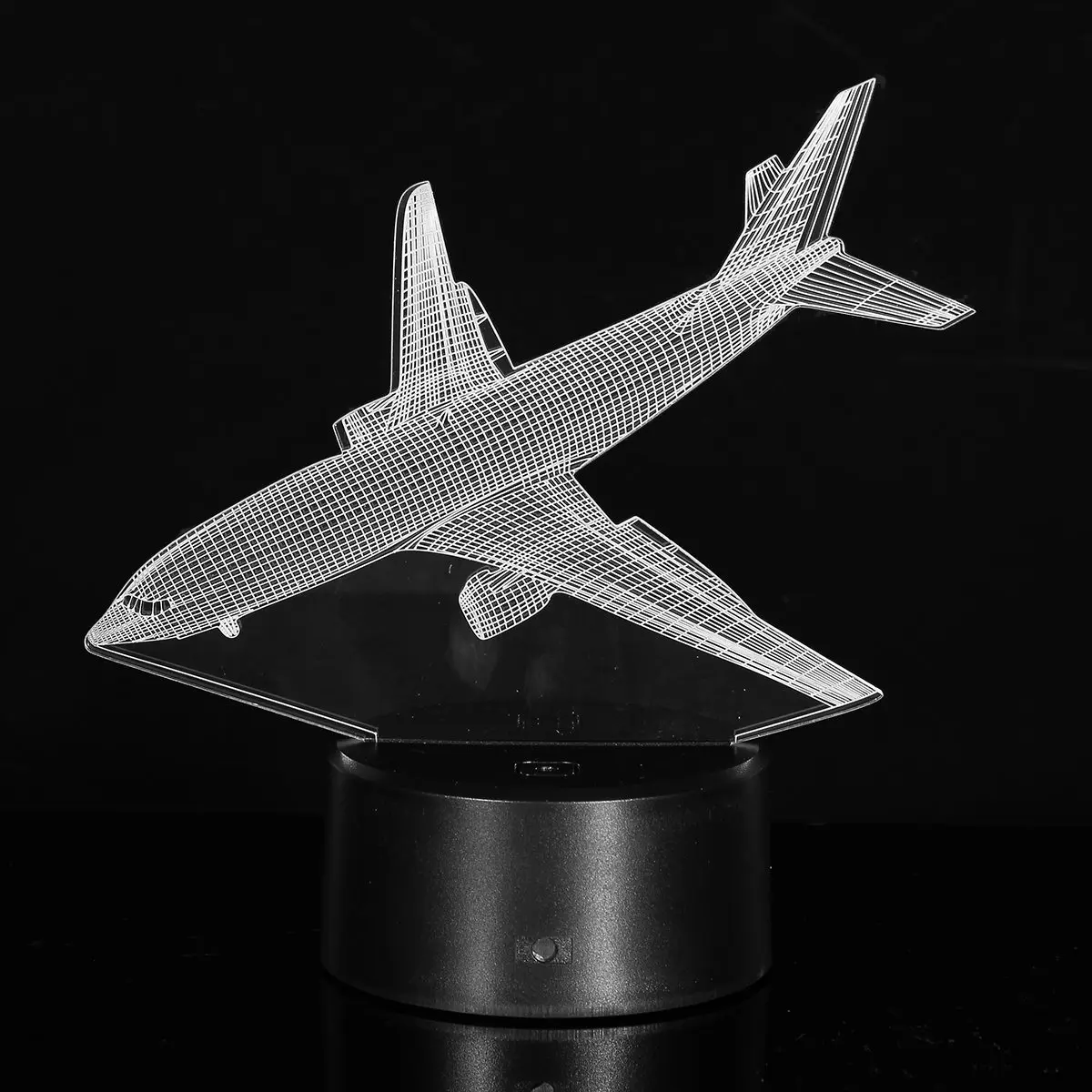 7 цветов самолет акриловый светодиодный 3D светодиодный ночник игрушечный светильник Воздушный самолет ночник сенсорный Настольный светильник DC5V для детей Рождество